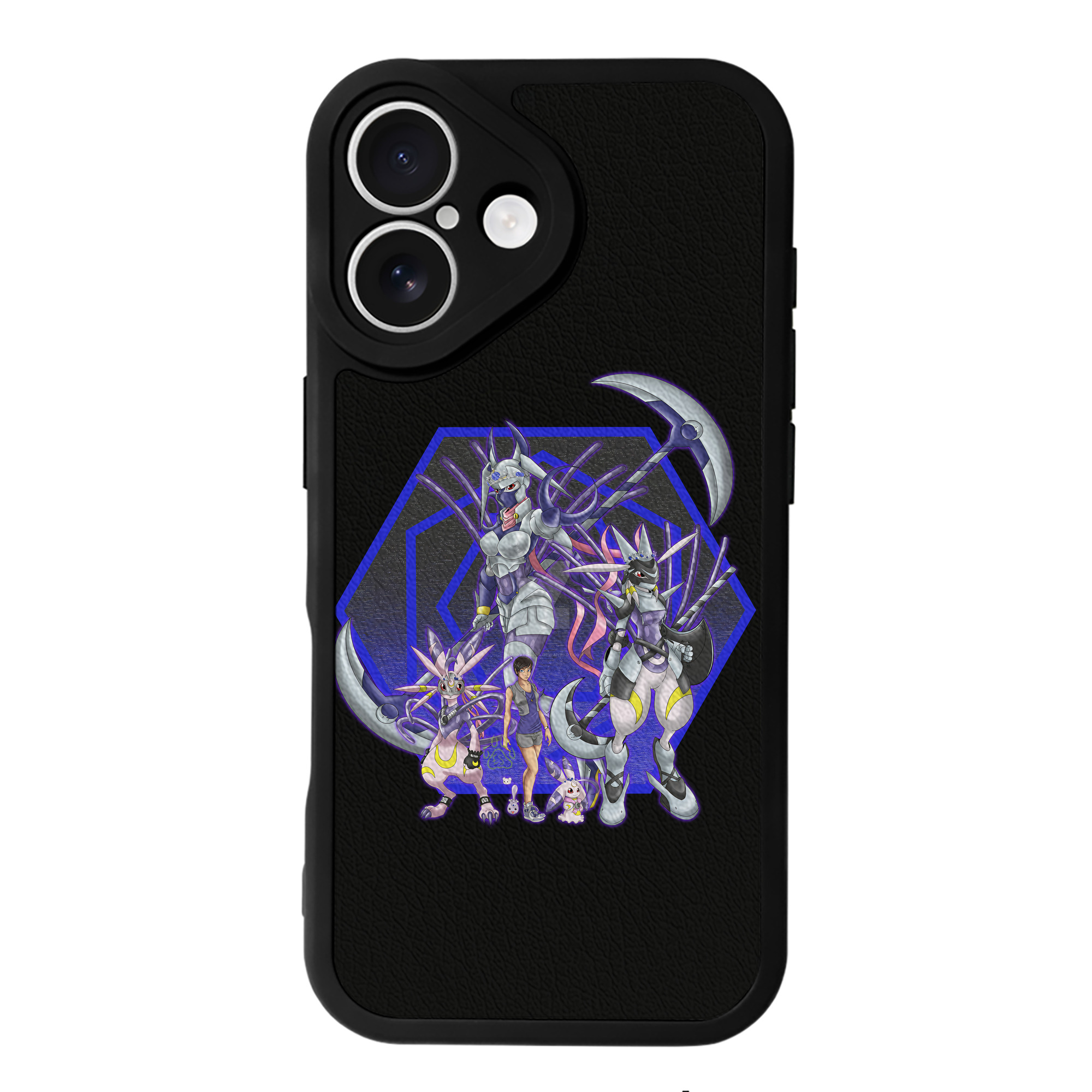 （画像用） Digimon デジタルモンスター/デジモン 【iPhone 16シリーズ対応】シリコンスマホケース（レザー調） 材質：シリコン